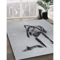 Patterned Gray Novelty Rug, pat449