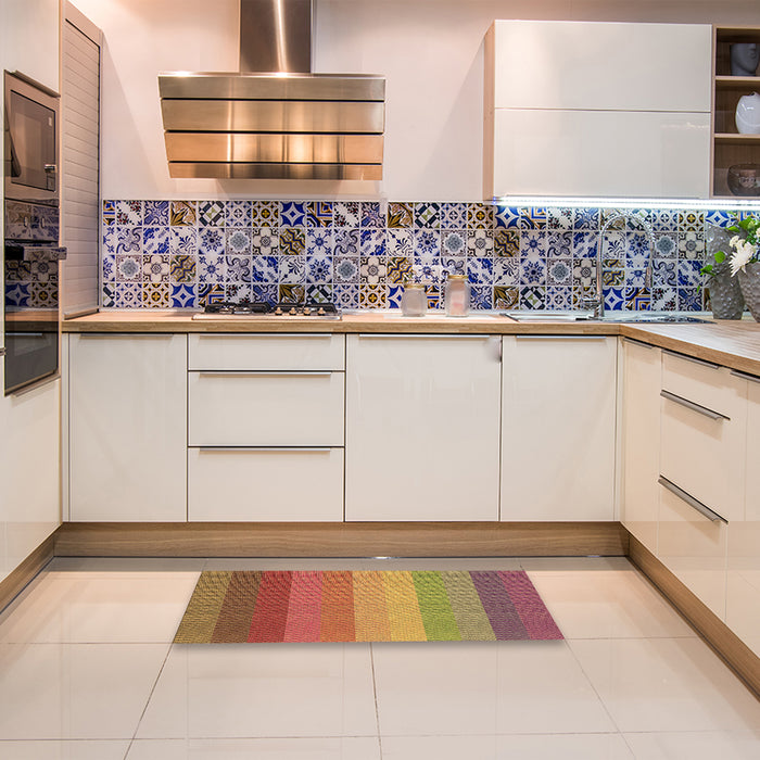 Patterned Red Rug in a Bedroom, pat45brn