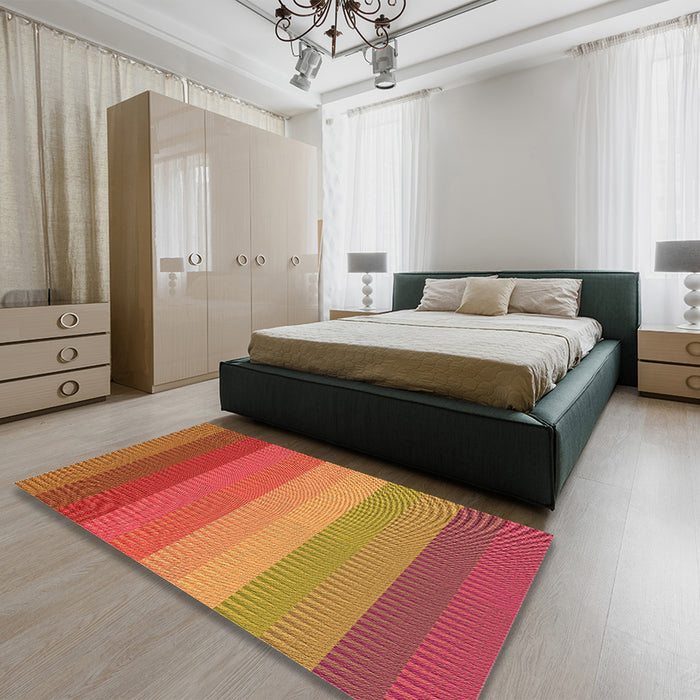 Machine Washable Transitional Orange Rug in a Family Room, wshpat45org