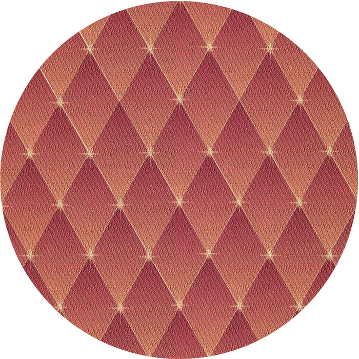 Square Patterned Bright Orange Rug, pat450brn