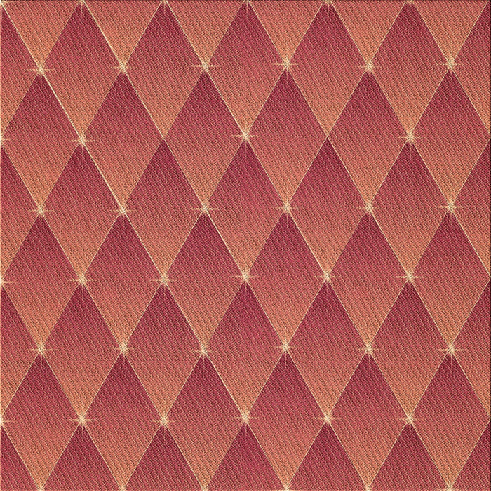 Round Patterned Bright Orange Rug, pat450brn