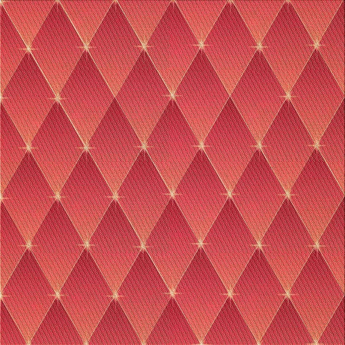 Round Patterned Red Rug, pat450org