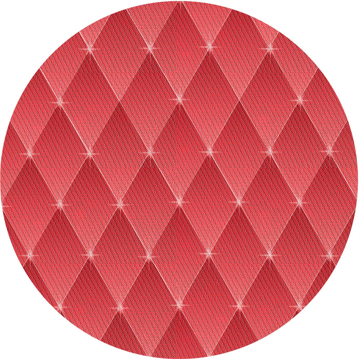 Square Patterned Red Rug, pat450rd