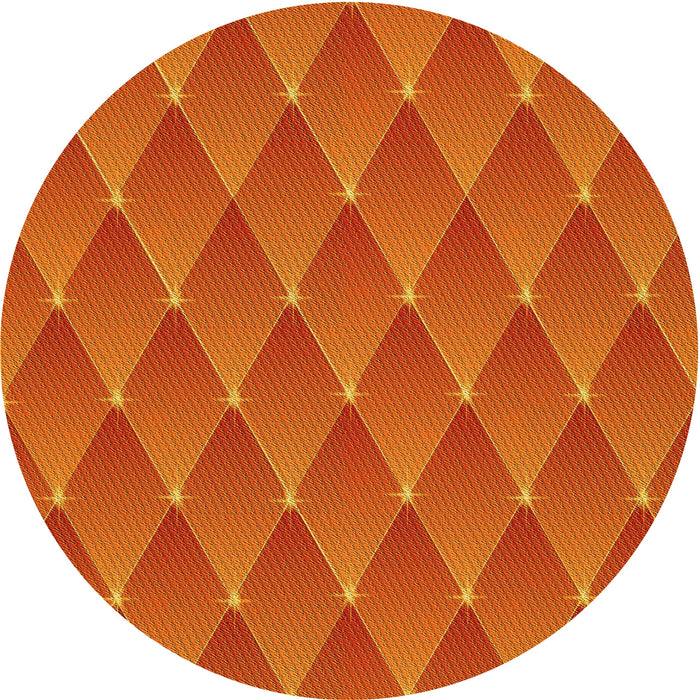 Square Machine Washable Transitional Neon Orange Rug in a Living Room, wshpat450yw