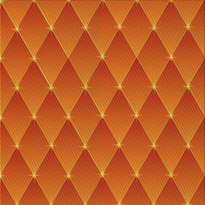 Round Patterned Neon Orange Rug, pat450yw