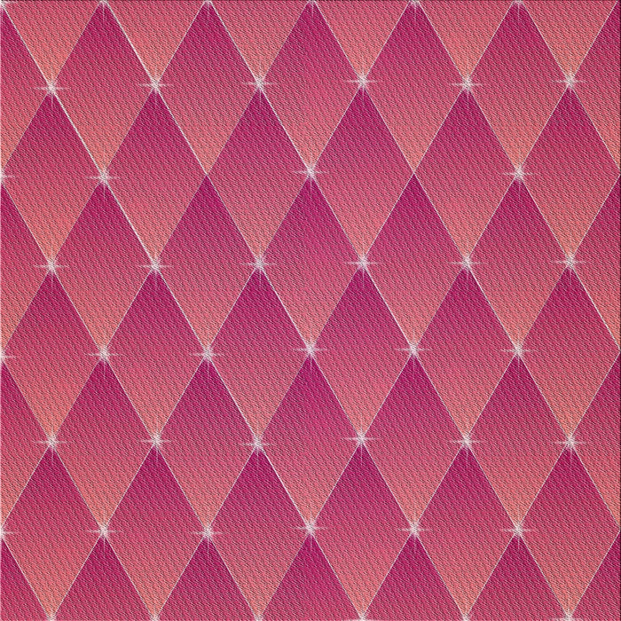 Square Patterned Dark Pink Novelty Rug, pat450