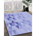 Machine Washable Transitional Light Slate Blue Rug in a Family Room, wshpat451blu