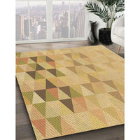 Patterned Cinnamon Brown Rug, pat451brn