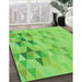 Machine Washable Transitional Emerald Green Rug in a Family Room, wshpat451grn