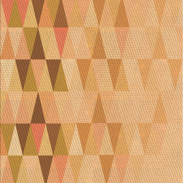 Patterned Yellow Orange Rug, pat451org