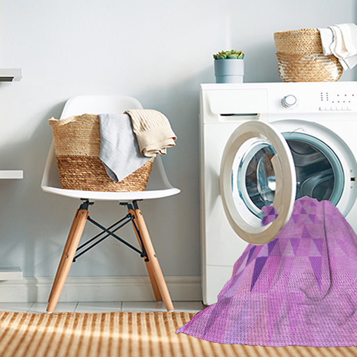 Machine Washable Transitional Violet Purple Rug in a Washing Machine, wshpat451pur