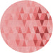 Square Machine Washable Transitional Pastel Pink Rug in a Living Room, wshpat451rd