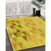 Machine Washable Transitional Yellow Rug in a Family Room, wshpat451yw