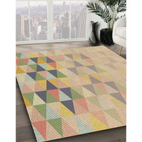 Patterned Brown Gold Novelty Rug, pat451