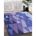 Machine Washable Transitional Purple Mimosa Purple Rug in a Family Room, wshpat452blu