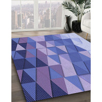 Patterned Purple Mimosa Purple Rug, pat452blu