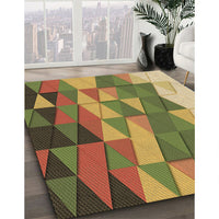 Patterned Saddle Brown Rug, pat452brn