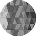 Square Patterned Dark Gray Rug, pat452gry