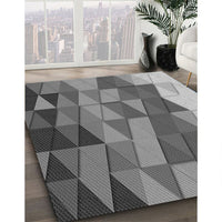 Patterned Dark Gray Rug, pat452gry