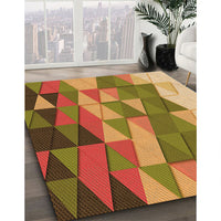 Patterned Mahogany Brown Rug, pat452org