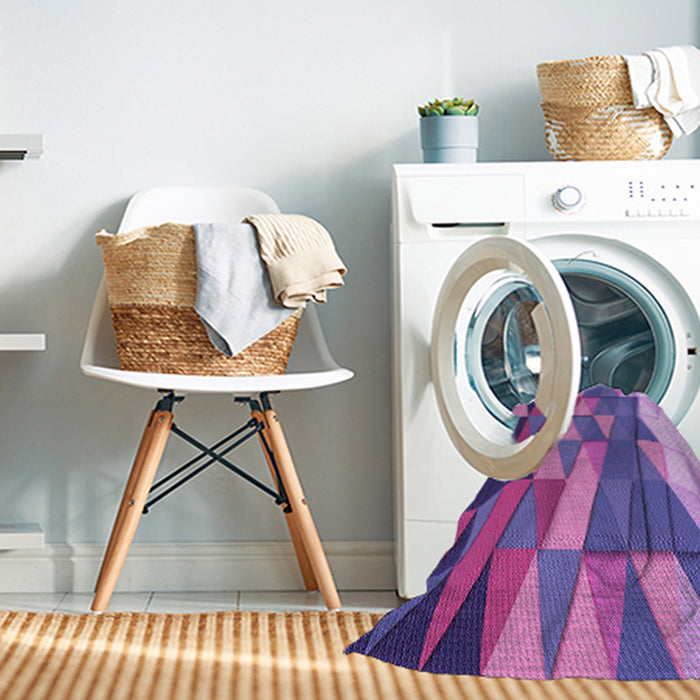 Machine Washable Transitional Dark Orchid Purple Rug in a Washing Machine, wshpat452pur