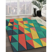 Patterned Green Novelty Rug, pat452