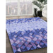 Machine Washable Transitional Jeans Blue Rug in a Family Room, wshpat453blu
