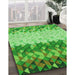 Patterned Emerald Green Rug in Family Room, pat453grn