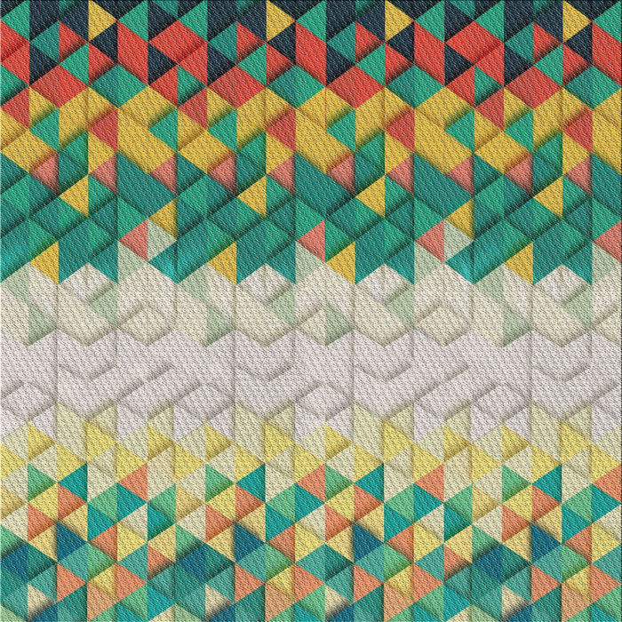 Square Patterned Brown Novelty Rug, pat453