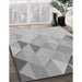 Machine Washable Transitional Platinum Silver Gray Rug in a Family Room, wshpat454gry