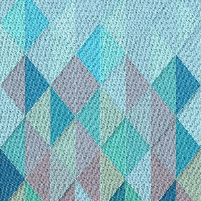 Machine Washable Transitional Koi Blue Rug, wshpat454lblu