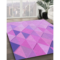 Patterned Violet Purple Rug, pat454pur