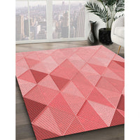 Patterned Light Salmon Pink Rug, pat454rd