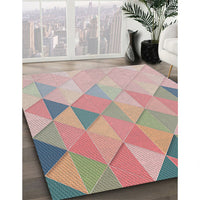 Patterned Desert Sand Beige Modern Rug, pat454