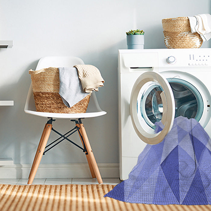 Machine Washable Transitional Light Slate Blue Rug in a Washing Machine, wshpat455blu