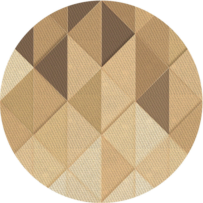 Square Patterned Cinnamon Brown Rug, pat455brn