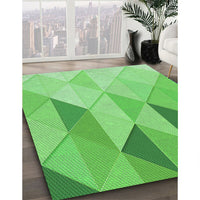 Patterned Emerald Green Rug, pat455grn