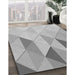 Patterned Platinum Silver Gray Rug in Family Room, pat455gry