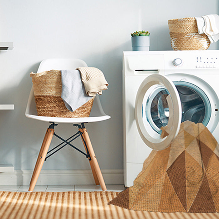 Machine Washable Transitional Yellow Orange Rug in a Washing Machine, wshpat455org