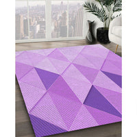 Patterned Pastel Purple Pink Rug, pat455pur