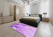 Patterned Pastel Purple Pink Rug in a Bedroom, pat455pur