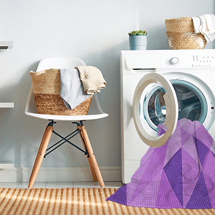 Machine Washable Transitional Pastel Purple Pink Rug in a Washing Machine, wshpat455pur