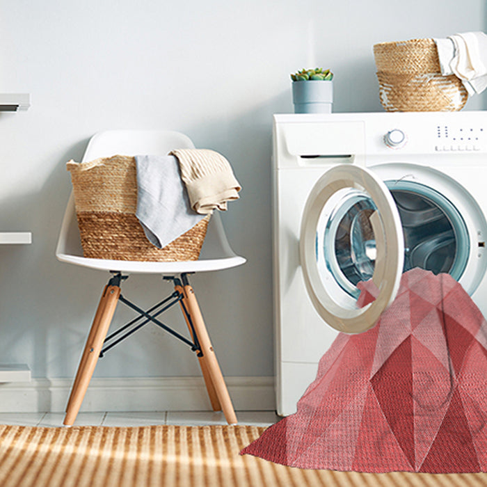 Machine Washable Transitional Pastel Pink Rug in a Washing Machine, wshpat455rd