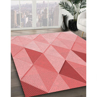 Patterned Pastel Pink Rug, pat455rd