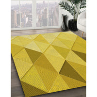 Patterned Caramel Brown Rug, pat455yw