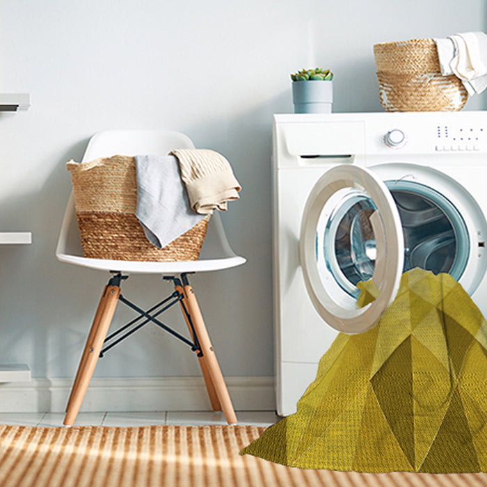 Machine Washable Transitional Caramel Brown Rug in a Washing Machine, wshpat455yw