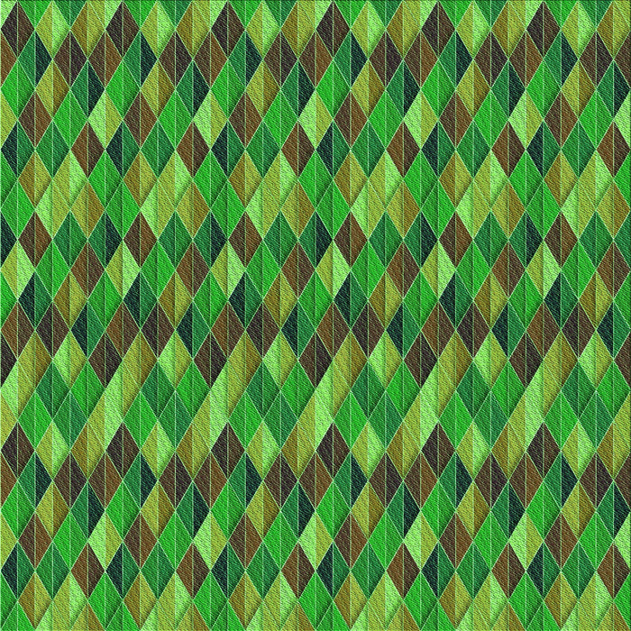 Round Patterned Seaweed Green Rug, pat456grn