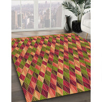 Patterned Cinnamon Brown Rug, pat456org