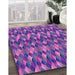 Machine Washable Transitional Lilac Purple Rug in a Family Room, wshpat456pur