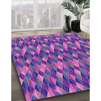 Patterned Lilac Purple Rug, pat456pur